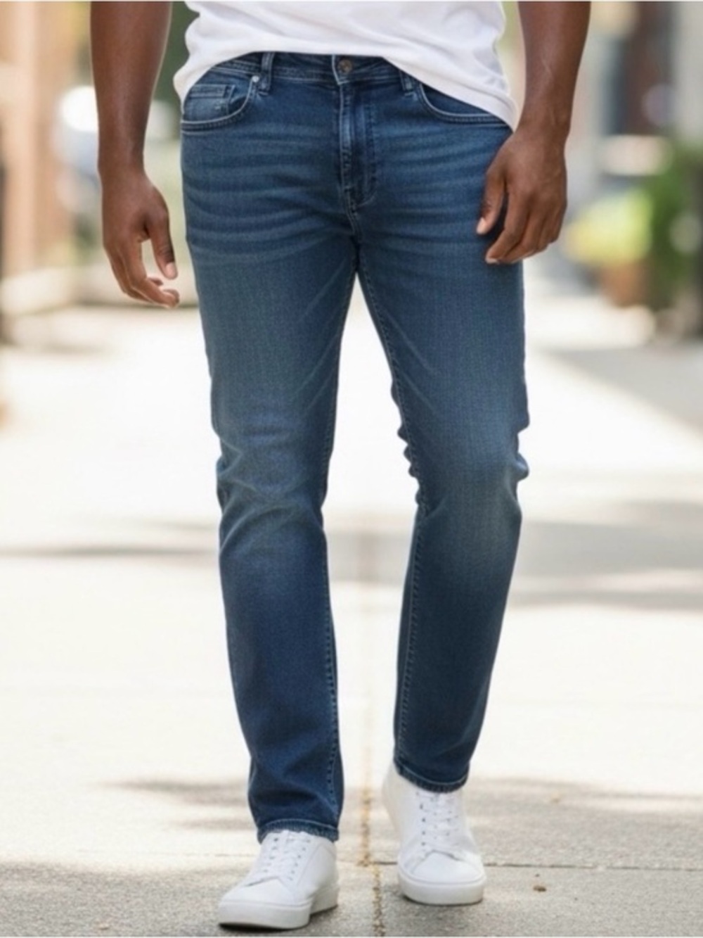 🫶🏻 The Perfect Jeans NYC Slim Straight Jeans in Dark Blue